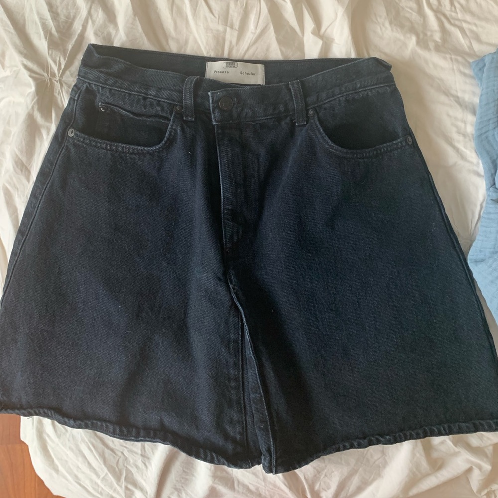 Proenza Schouler Black Denim Mini Skirt